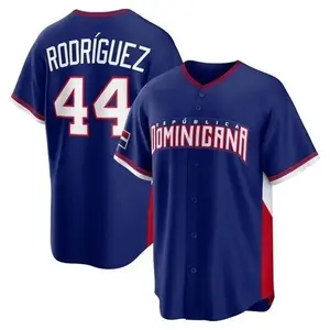 Julio Rodriguez #44 Baseball Jersey - Dominican Republic 2026 World Baseball Classic Royal STITCHED Shirt