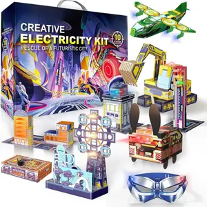 Valentine Day Gift Electricity Science Kits for Kids Age 8-10-12-14, 10 STEM Projects, Paper Circuits Activities, Physics Lab Experiments for Learning & Education, Christmas Birthday Gifts for 8+ Boys Girls