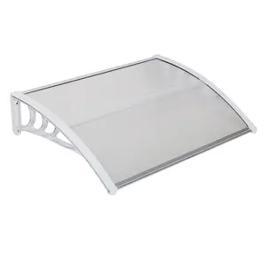 HT-100 x 80 Household Application Door & Window Rain Cover Eaves Transparent Board & White Holder