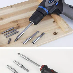 10 Magnetic Extension Socket Drill Bit Holder Stand, Screwdriver Bit Clip, 1/4 Hex Electric Tool, 2.36 Inch Long, Improve Efficiency, Quick Release Adapter Kit