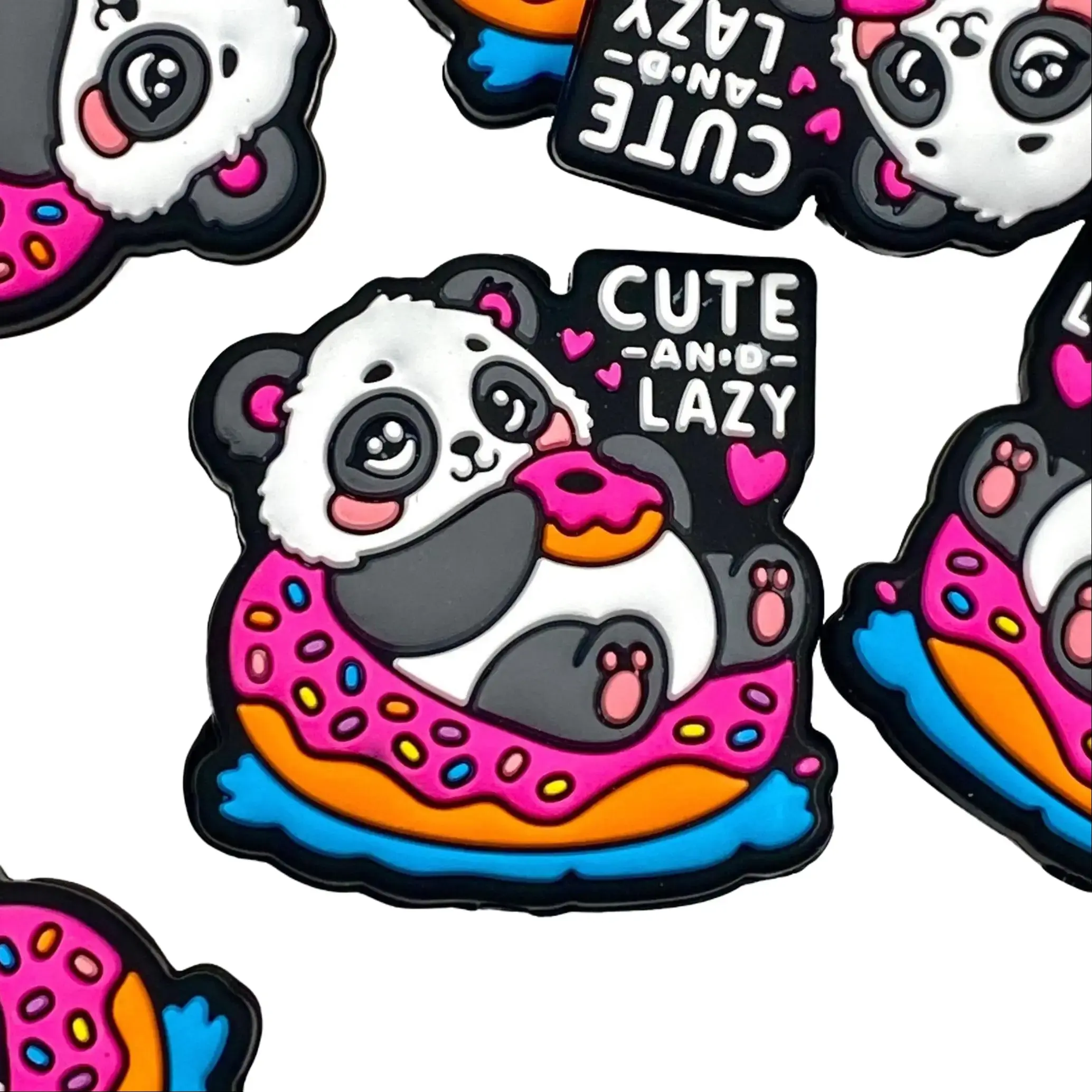 1pc Cute & Lazy Panda Silicone Focal Beads | Crafting & Beading Funny Cute Colorful DIY