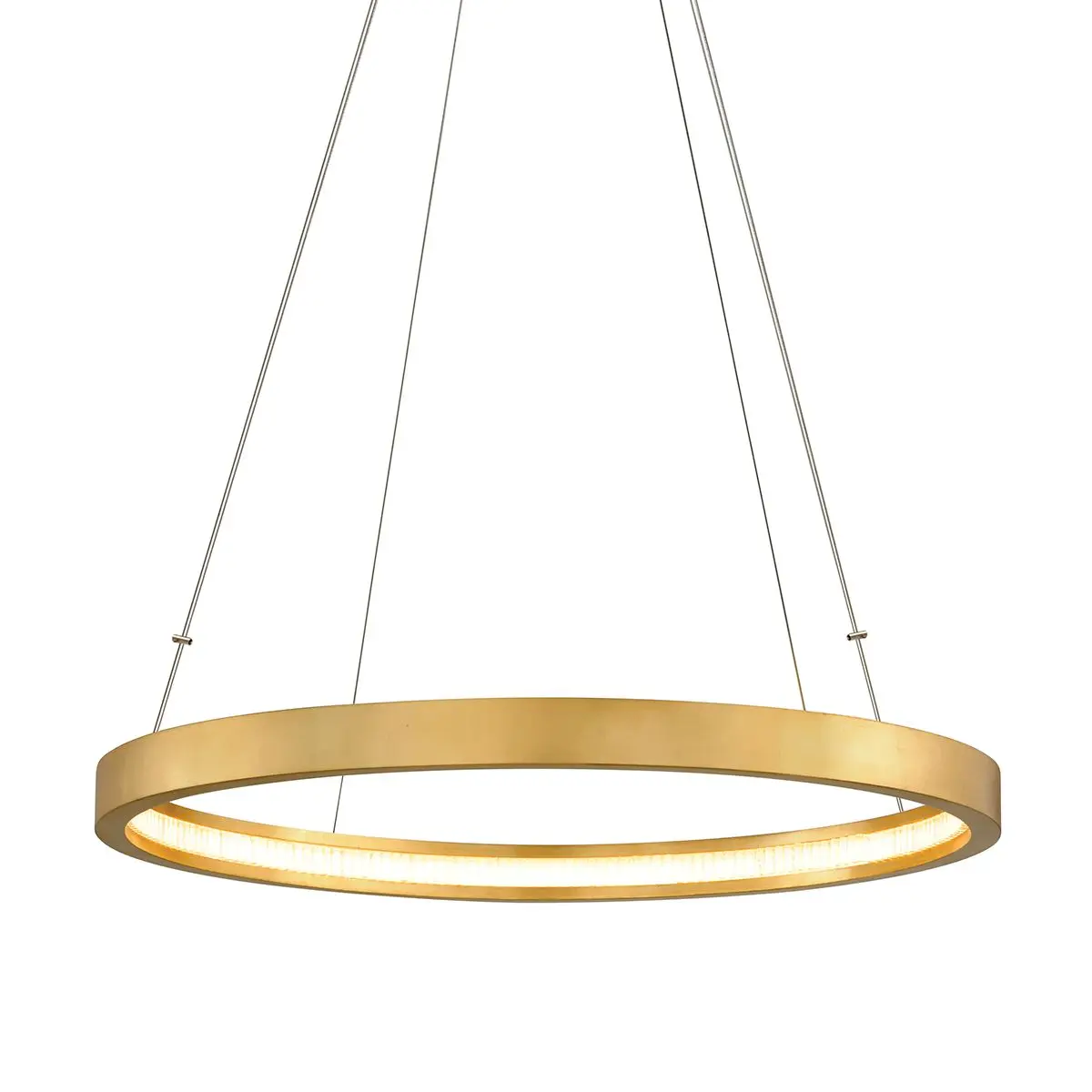 Jasmine 4075 Lumen LED Ring Chandelier with Clear Glass Shade and Handcrafted Iron Design