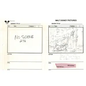 Chip n Dale Rescue Rangers Original Production Animation Storyboard Walt Disney FIRST EPISODE 1988 A30