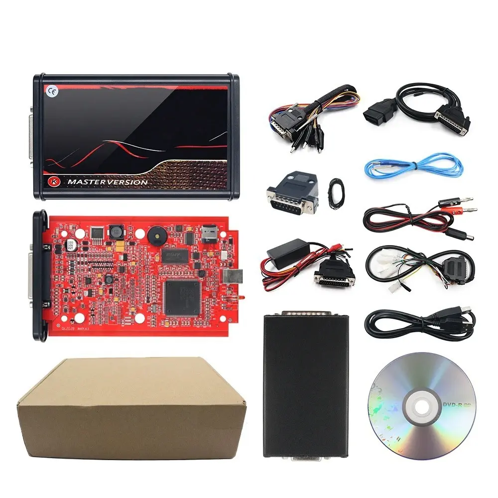 KESS-KTAG V2 ECU Programmer with Adapters - Dual Core Integrated Unit, Auto Detection, Advanced Security Access, High-Speed Processing, Unlimited Points for Cars/Trucks/Moto, 32x22cm Design