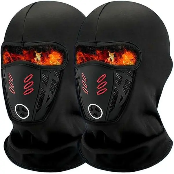 JointlyCreating Ski Mask Winter Rider Warm Anti-Haze Balaclava Full Face Mask for Men Women Windproof Motorcycle Snowboard&Riding Breathable Polyester Black Color