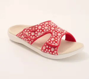 Revitalign Orthotic Eyelet Lace Slide Sandals - Kholo Society
