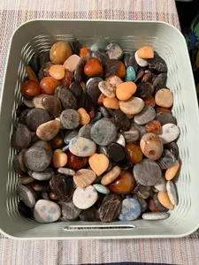 Crystal Confetti  Scoop- Pocket Smooth Flats Amethyst Intention Stone