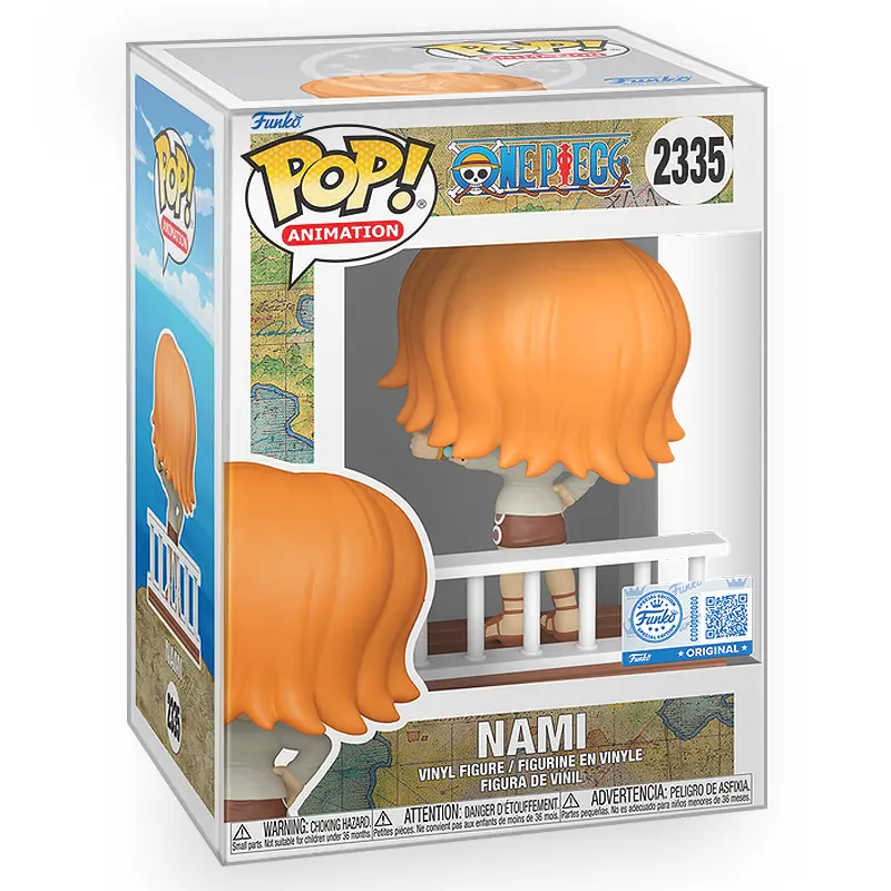 Funko POP Anime: One Piece - Nami Waving Goodbye (Going Merry) Vinyl Figure with Epic Collectibles Premium Box Protector Included