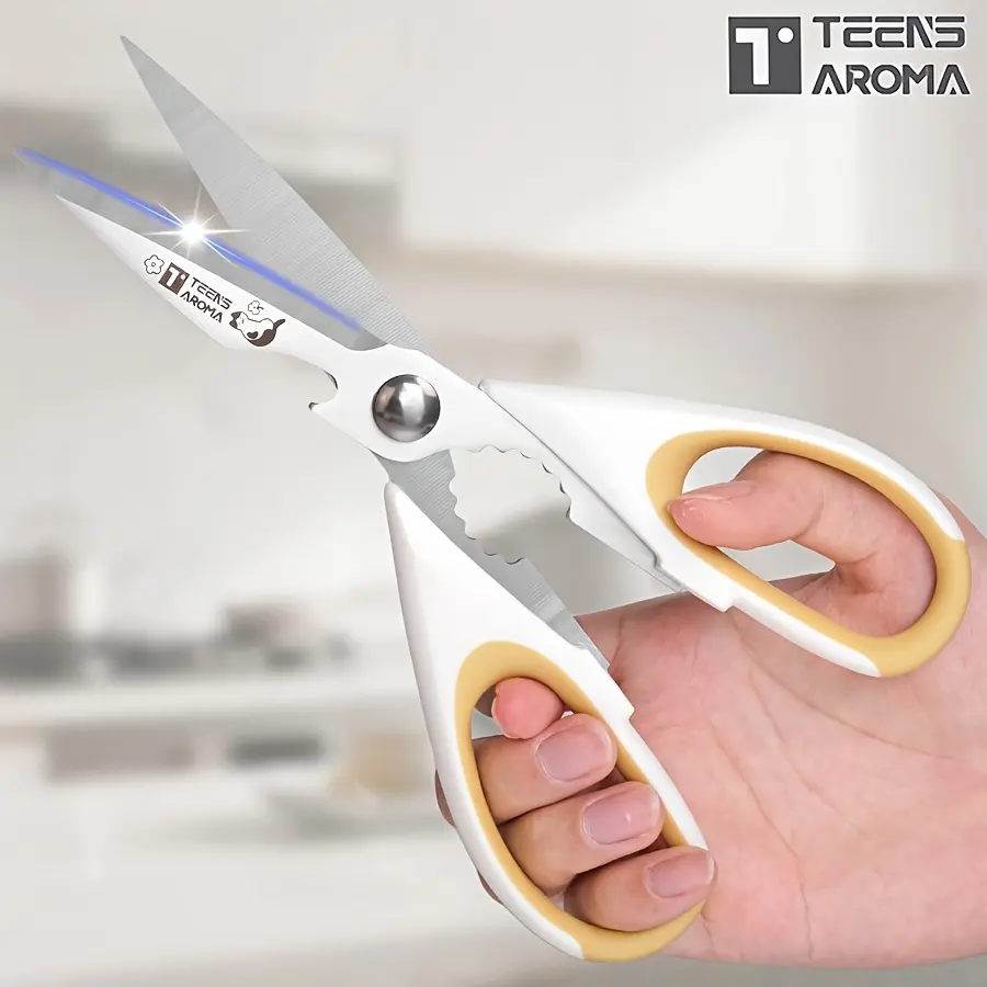3pcs Scissors & Knife set daily cooking Kitchen Scissors,Food-Grade Stainless Steel,Multipurpose Cooking Scissors with Comfortable Handle for Heavy Meat Cutting,Kitchen Cutting Tool,Multifunctional Heavy-Duty Kitchen Scissors,Cutter Gift campingessentia