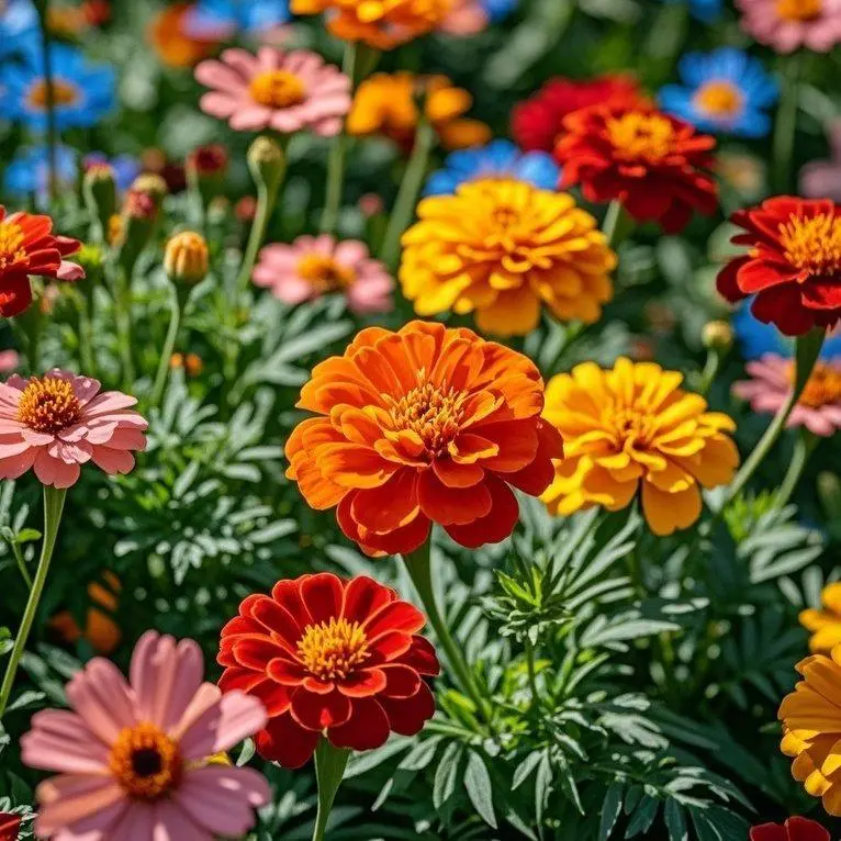200Pcs Mixed Color Marigold Flower Seeds - Eco-Friendly Annual Flowers, High Germination, Easy-to-Grow, Attracting Bees and Butterflies, All Seasons Use for Gardens, Balconies, Containers (Bag Included), Border Edges