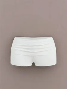 Daily casual style versatile hip-packing women's shorts, Minimalist, Casual waist shorts