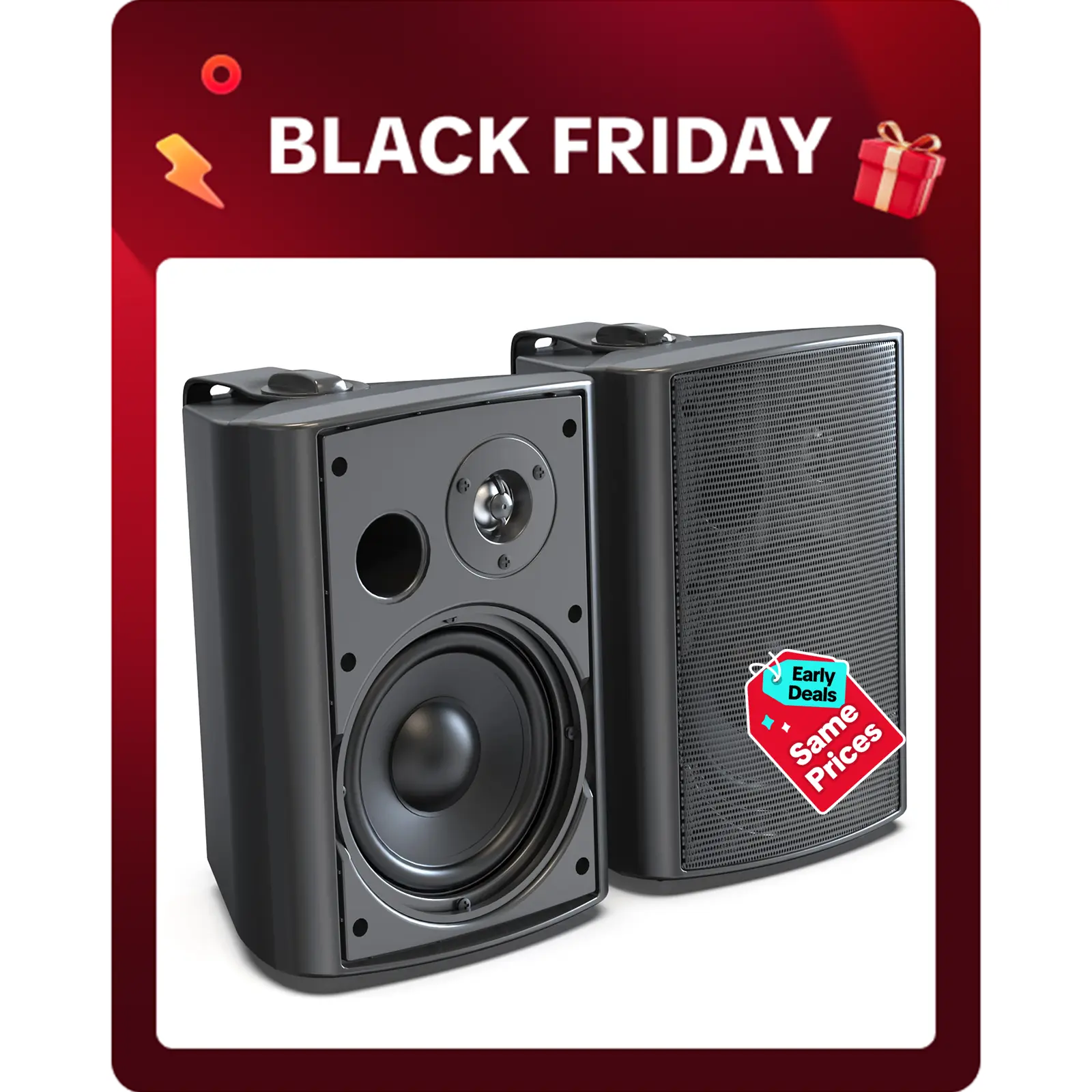 Herdio Waterproof Wall Mount Speaker System Active + Passive Pair Wireless Bluetooth Compatible Indoor/Outdoor Stereo Sound Set with AUX IN--3.5inches 200 Watts /4inches 200 Watts /5.25 Inches 300 Watts /6.5inches 400 Watts