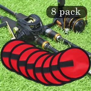 8pcs Fishing Lure Sleeves - Durable PE Material, Fishing Rod Sleeve and Hook Covers for Rod to Protect Fishermen from Sharp Fish Hooks Wrap, Suitable for Fishing Gear