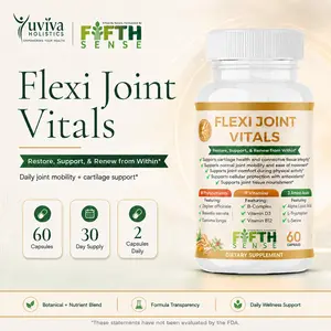 Flexi Joint Vitals by FifthSense | 18 Pythonutrients | 9 Vitamins | 3 Amino-Acids |Boswellia, Turmeric, Ginger, Magnesium & Vitamin D3 | 60 Capsules