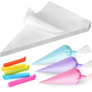 500 Count 10 Inch Disposable Piping Bags - Professional Tipless Pastry Bags for Cake Decorating & Cookies - Extra Thick Non-Slip Icing Bags for Royal Icing outdoorfun