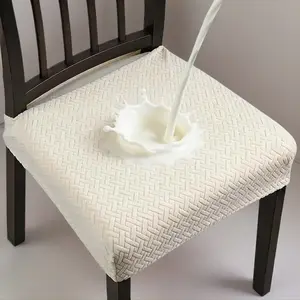 Chair Seat Covers (Available in 2, 4, or 6-Piece Sets) — Waterproof, Stretchable Chair Seat Protectors; Removable & Washable Home & Kitchen Chair Covers/Cushion Covers — A Practical Kitchen Essential, Ideal for Dining Areas.