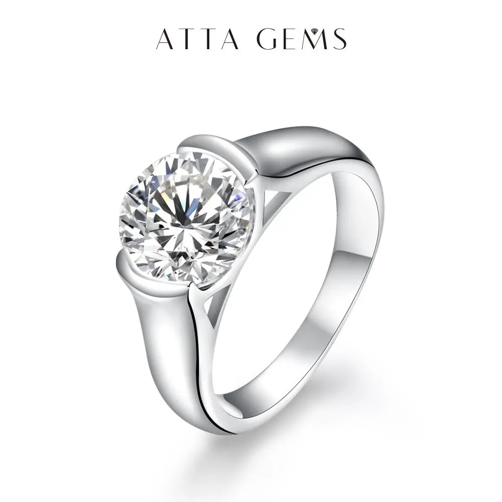 Classic Ronud Cut 3.0ct-2.0ct Synthetic Moissanite Ring for Women 925 Sterling Slver Engagement Wedding Fine Jewelry Gift R113, Engagement Rings, Solitaire Engagement Rings summerwins
