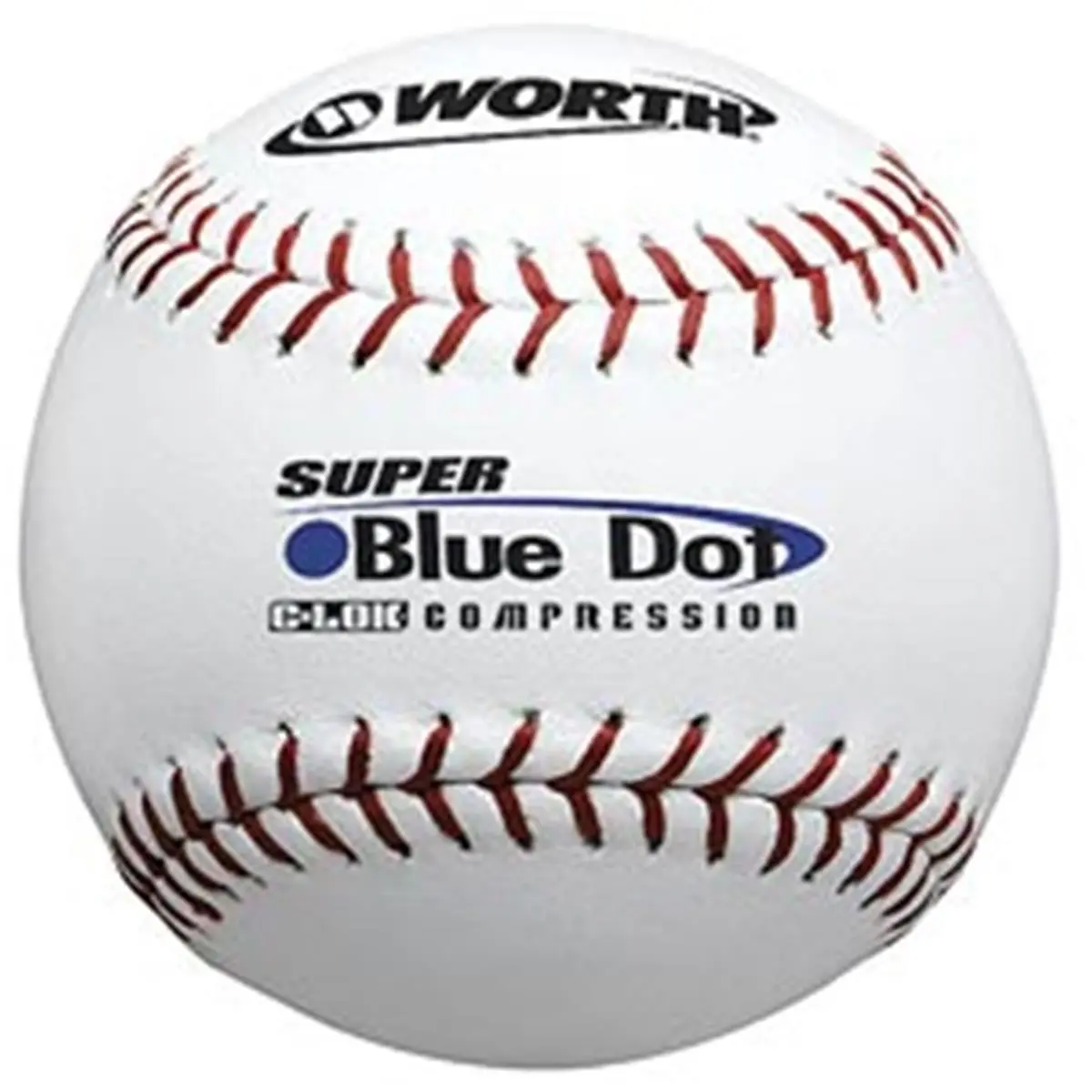 Worth 47-525 SFB-12 Synthetic Blue Dot C-Lok Technology Baseballs, Moisture-Resistant Poly Graphite Balls for Baseball-Softball Sports Games, High Compression, Moisture Proof