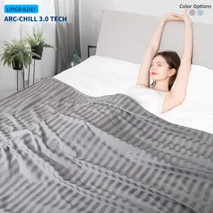 【Mother's Day Gift】Arc-Chill 3.0 Tech Cooling Blanket for Hot Sleepers Summer Cold Blankets & Throws with Japanese Arc-Chill Technology Reduces Skin Temperature by 2-5°C Hypo-Allergenic Machine-Washable