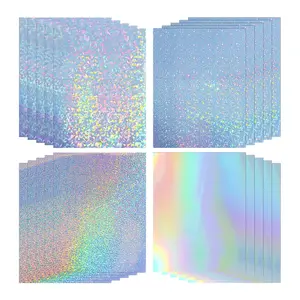 Koala Holographic Sticker Paper for Inkjet & Laser Printers 8.5x11 Inches 20 Sheets Diamond Rainbow Dots Stars Water Resistant Durable