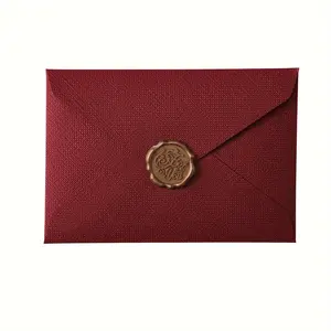 20 pieces/set - Premium thickened linen envelope set, perfect for birthdays, thank you notes, parties, Christmas and New Year wishes, perfect for office, school and home use, (includes 5 envelopes, 10 handwritten cardboard and 5 seals)
