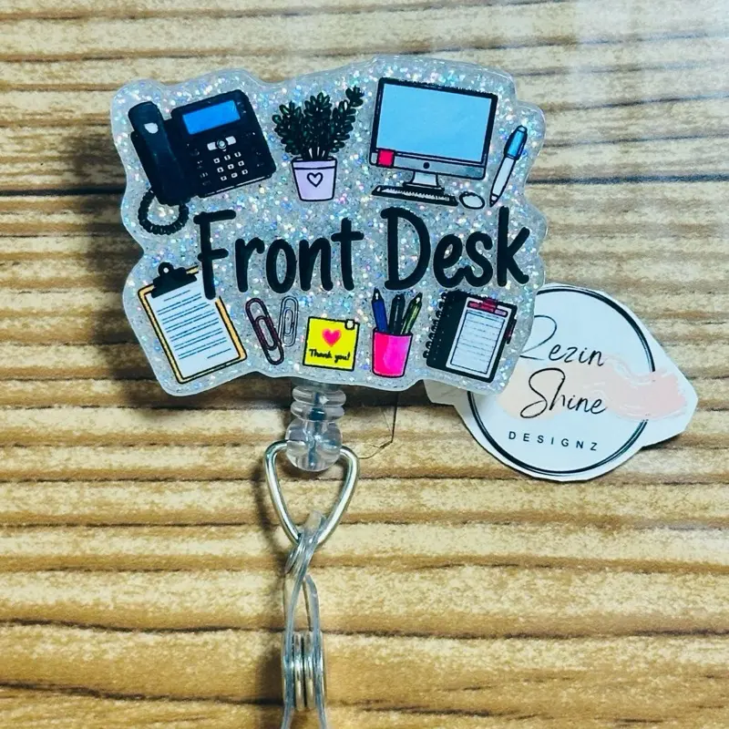 Front Desk Silver Badge Reel