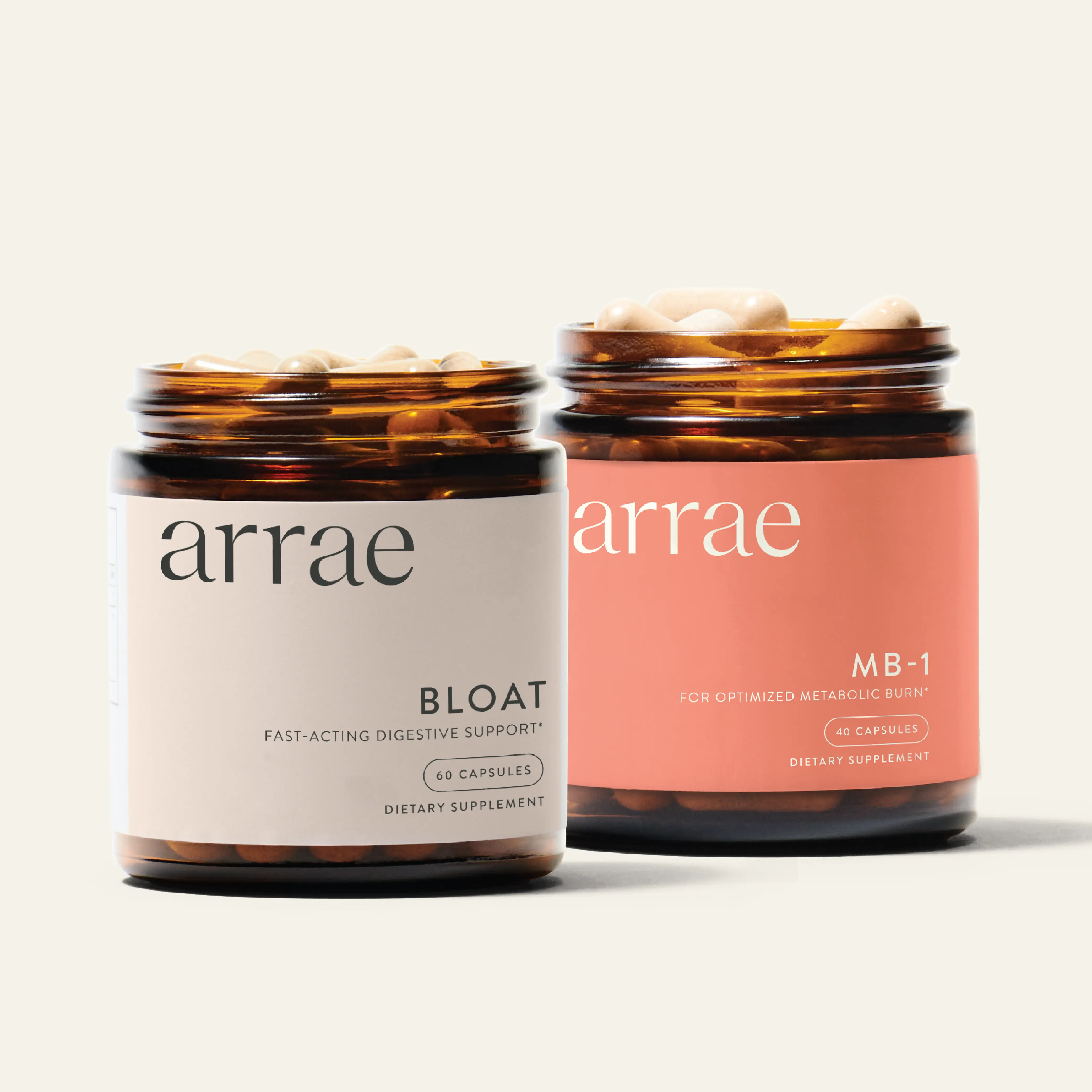 Arrae Debloat & Energize Duo | Fast-Acting Bloating Relief Digestive Enzymes + N...