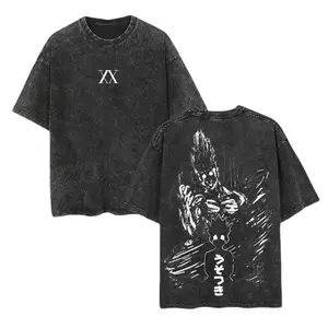 Retro Heavy Limited Gon Hunter X Hunter Anime Double Printed Vintage  Washed Tee Unisex Oversize Anime Manga Washed Heavyweight Cotton T-shirt, Gift For Anime Fan Lover