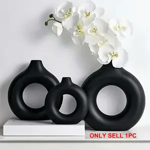 Modern Round Vase, 1 Piece Decorative Vase, Decorative Piece for Living Room and Dining Table Centerpiece Decor, Home Decor, Ornaments, Flower Vase