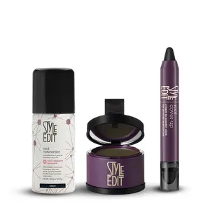Style Edit Root Touch Up Kit | Root Cover-Up Stick, Root Touch Up Powder, Travel Size Root Concealer Touch Up Spray  | Temporary Hair Color for Gray Roots and Thinning Hair | Salon-Quality, Transfer-Resistant Hair Concealer