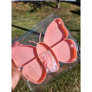 Large Butterfly Rhinestone Sorting Tray (Pink)