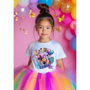 {40% OFF} Personalized Birthday Girl Tee, Cute Idol Style Shirt, Trendy Pop Graphic T-Shirt for Kids, Unique Birthday Gift