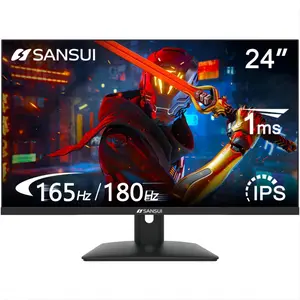 NEW-SANSUI 24 inch Gaming Monitor, 180Hz IPS Monitor with HDMI2 DP Inputs, FHD Computer Monitor 1ms Response Time VESA for Home Office (S24X5FG HDMI Cable Included)