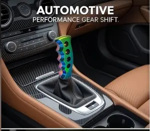 Iridescent Automatic Car Gearstick Grip Shifter - Interchangeable Shift Knob, Automotive Interior Car Accessories, Vehicle Accessories for Boujee Men to Enhance Driving Experience
