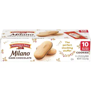 Milano Cookies, Dark Chocolate, 10 Packs, 2 Cookies per Pack
