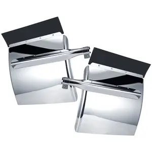 430 Stainless Steel Quarter Fenders Set for Semi Truck, Several Sizes 24"x24"、24"x27"、24"x29" , Triangle Tube Bracket and Mounting Hardware Included, Right Left