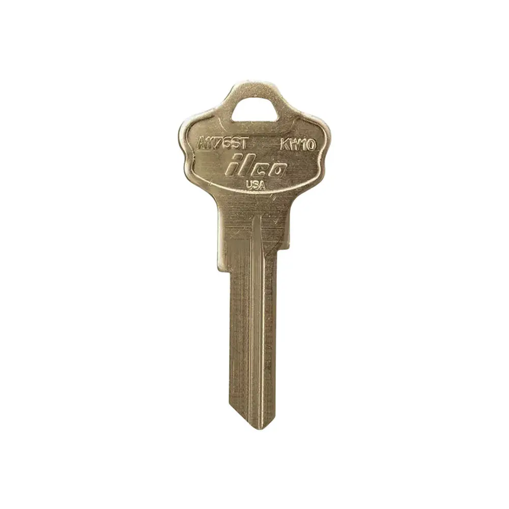 Kwikset A1176ST Metal Brass Finish Key Blank - KW10 Keyway, KWI-2D, 250-Pack High Volume Pack, Commercial and Residential Hardware, None