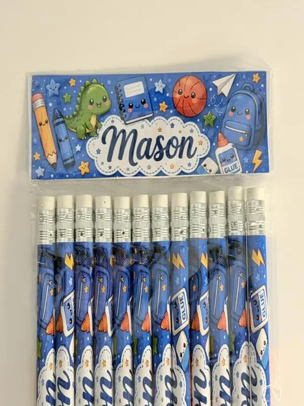 Personalized Boy Pencils ️ | Custom Name Back-to-School Pencil Set
