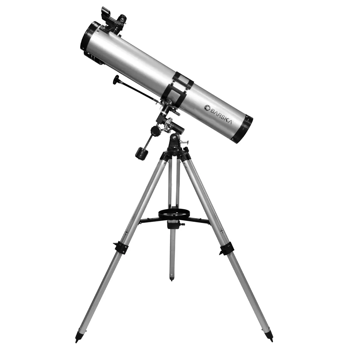 Barska Starwatcher 675x Power Reflector Telescope, 114mm Aperture, 900mm Focal Length, Red Dot Finderscope, 3x Barlow Lens