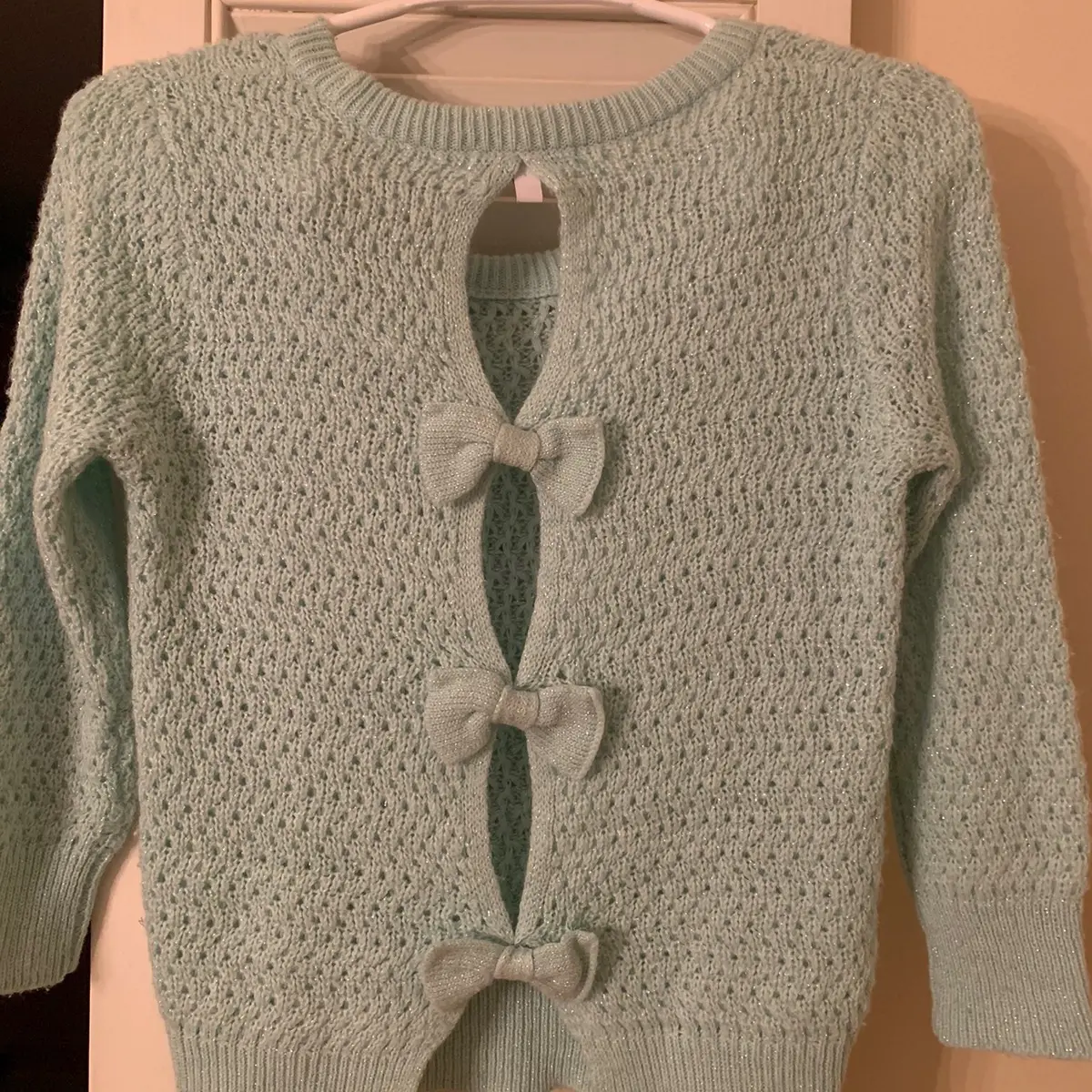 Lightweight Sparkly Mint Sweater by dELiA*s