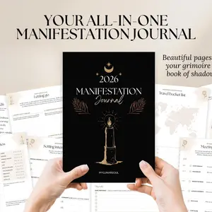 2026 Manifestation Journal, Goal Planning and Vision Board Planner, Daily Reflection and Personal Growth Notebook, Creative Mindset and Organization Journal for Goal Setting Productivity and Positive Lifestyle Planning