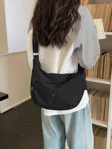 Nylon Crossbody Shoulder Bag, Casual Plain Design, All Seasons Use, Perfect for Shopping and Daily Wear, Versatile Commute Backpack