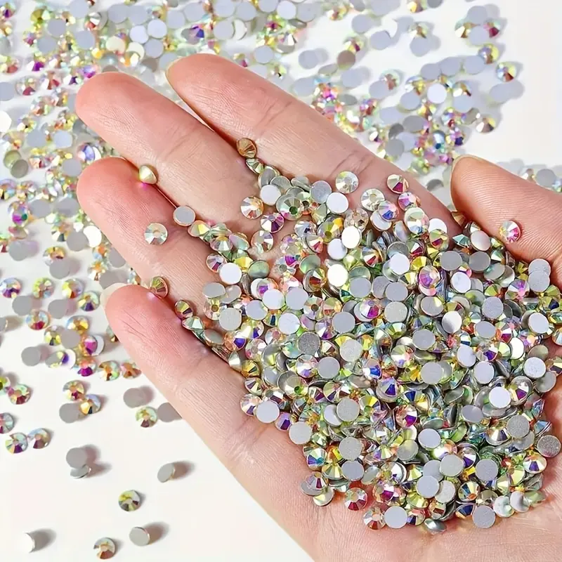 1000pcs Resin Flatback Glitter Rhinestones, Bling Rhinestone Decoration, Sparkly Studded Rhinestone, Resin Nail Diamond, 3mm-Size Glass Gems For Nail Art, DIY Crafts, Bag & Shoe Embellishments, Sparkling Decoration Accessories