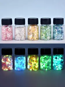 1 Pcs Mixed Luminous Soft Clay Resin Filler Cherry Blossoms Heart Star Slices Polymer Clay Sprinkles Jewelry Making Nail Art Decor