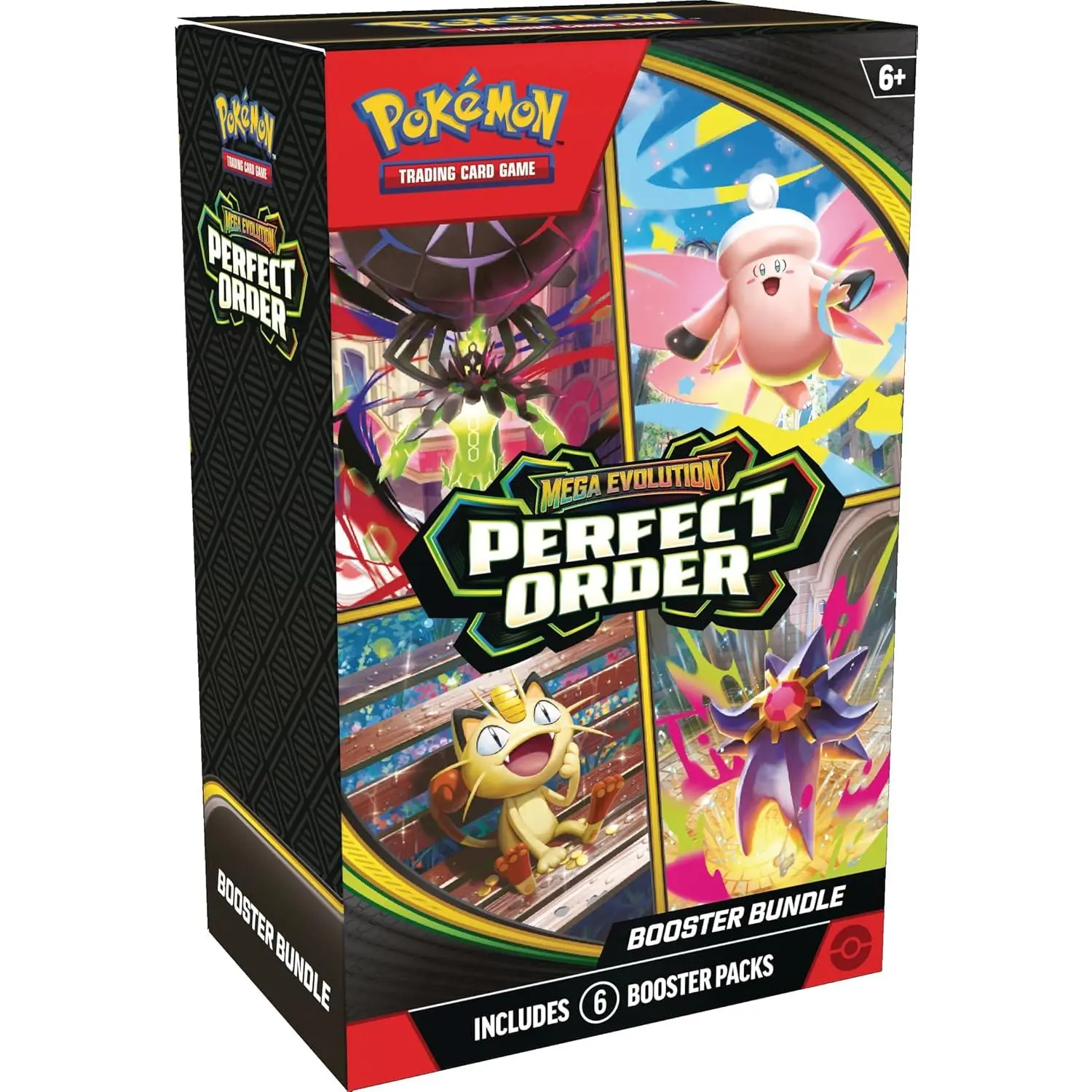 Non-Sports Trading Card TCG Mega Evolution-Perfect Order Booster Bundle - 6 Packs NM Collectible, Six Packs