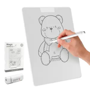 Leven Inkless Magnetic Practice Board Reusable Scratch Pad, Paperless Notepad with Pencil-Like Writing for Kids & Adults