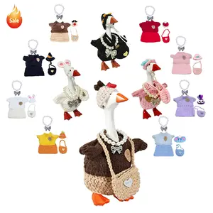 7 inch Desk Goose Outfits With Accessories,Mini Knitting Outfit Set For Desk Goose,Desk Goose Outfits,Perfect MagneticGoose Gifts
