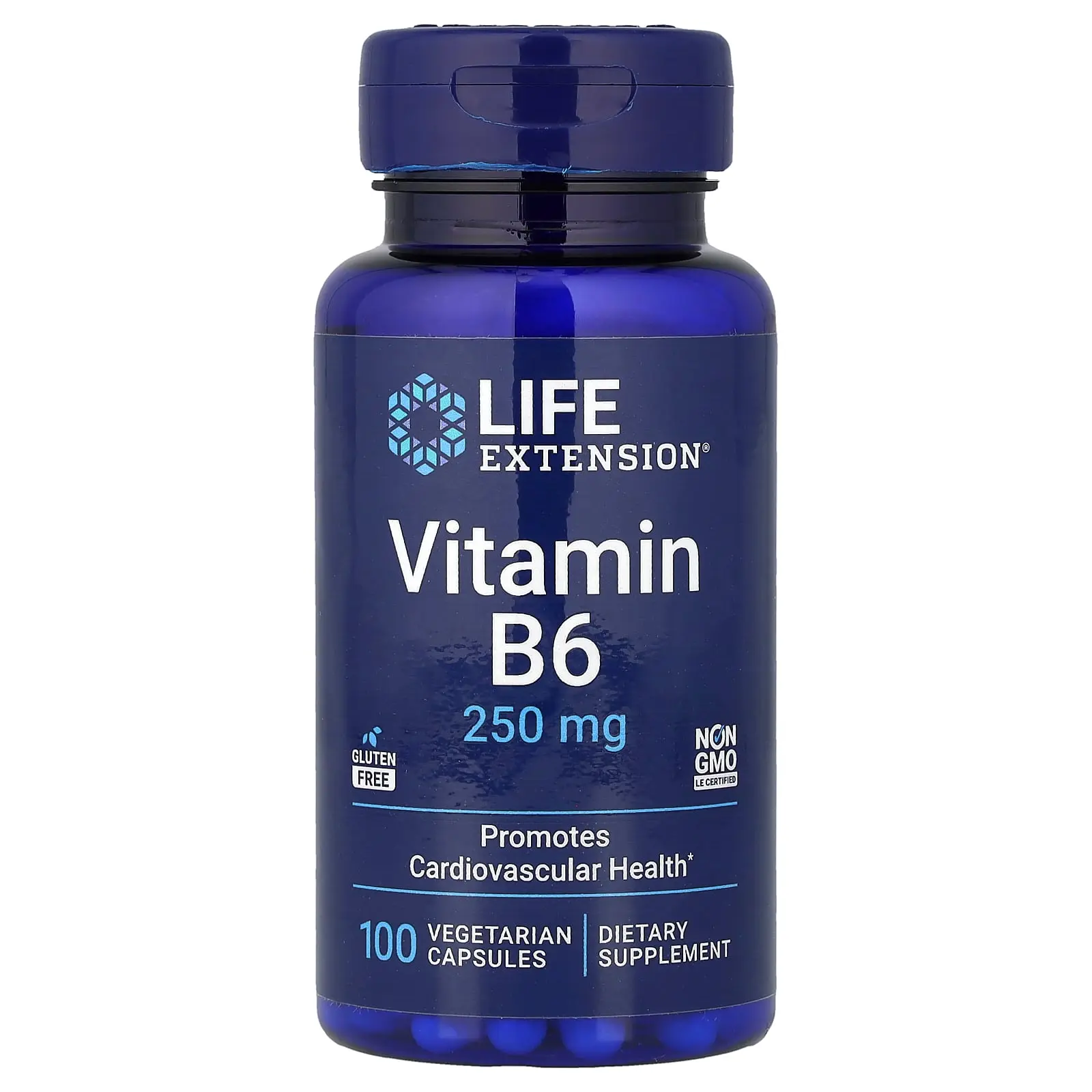 Life Extension Vitamin B6, 250 mg, 100 Vegetarian Capsules