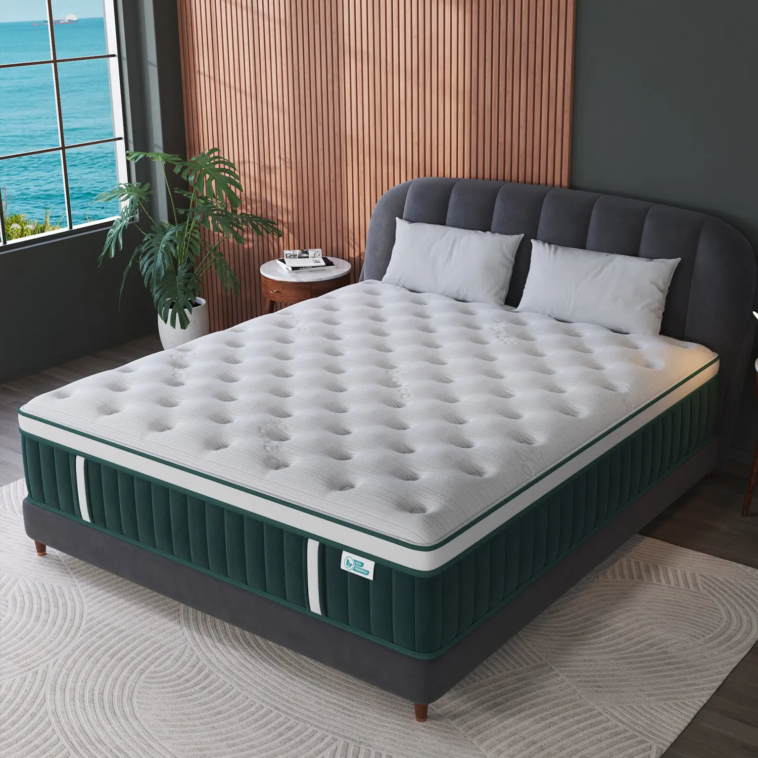 All Size Hybrid Mattress Twin Full Queen King | 12 14 Inch Euro Top Medium Firm Bed, Rolled Box Mattress with Gel Memory Foam & Independent Springs, No Partner Disturbance, Solid Edge Support, 100 Nights Risk-Free Sleep Trial