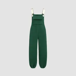 Cider [2 colors, Size 2-10] Fleece Pinafore Jogger Jumpsuit